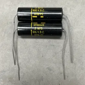 6tm-p2 Sprague New Set Of 2 Vintage .2 Uf 600v Capacitor Amp Tone Cap