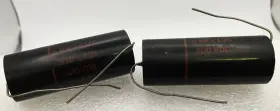 6tm-p5 Sprague 2 Nos Vintage Black Beauty Capacitors .5mf 600 Volts Pn Free Ship