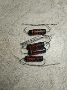 6tm-t25 Sprague Vintage Black Beauty 3 Are .00025 Mf 10% 600v 1 .002 Capacitor 4 Lot