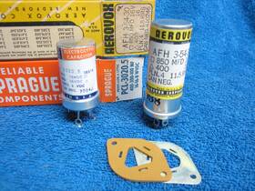 Sprague Afh35430 2pcs Transistor Can Capacitor 850-400uf 16v 400-300uf 100uf 8v Pcl-3020.5