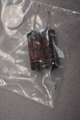 Sprague Black Beauty 4tm-s25 .025 Uf 400 Vdc Audio Tone Sealed Capacitors Tested Pair