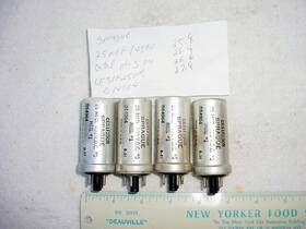 Sprague Ce51f250r 4 Vintage 25 Mfd 450v Electrolytic Capacitors Octal Plug In