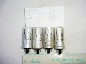 Ce51f250r Sprague 4 Vintage 25 Mfd 450v Electrolytic Capacitors Octal Plug In