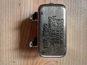 Sprague Ce63c100n 11x Hermetically Sealed 10 Uf 300 Dcv Oil Filled Capacitor