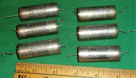 Ch05a1nv405m Sprague 6 4.0uf 150vdc Mil Spec Herm. Sealed Tubular Caps Testok