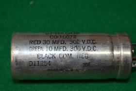 Sprague Co-10072 One Nos 30 And 10 Uf 300 Vdc Electrolytic Filter Can Capacitor Tested