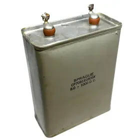 Cp70b1eg805x Sprague Capacitor 8.0 Mfd - 1000 D.c. From Collins Transmitter