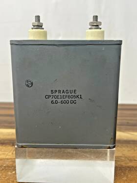Sprague Cp70e1ef605k1 6uf 600v Dc Oil Capacitor Cp70eef605k1