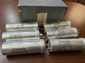 Sprague D29736-7717l Vintage Lot Of 6 Nos Electrolytic Can Capacitors 350 Vdc 60 Mf 183001000