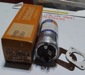 Tvl-3708.4 Sprague North Adams Massachusetts Usa Nos New Old Stock Twist-lok Capacitor Orig. Box Tested Good