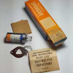 Pcl-3022 Sprague 250-250-50 Mfd 16-16-16 Wvdc Can Capacitor Vintage Old Stock