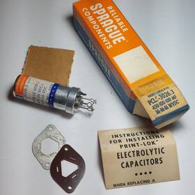 Sprague Pcl-3026.3 450-100-100 Mfd 16-16-16 Wvdc Can Capacitor Vintage Old Stock