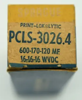 Pcls-3026.4 Sprague 600-170-120uf 16-16-16wvdc Electrolytic Can Capacitor