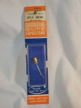 Sprague Qv1-29 Q-line Capacitors Nos 4.7uf 50vdc #qv1-29 Vintage Ham Radio