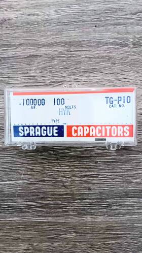 Sprague Tg-p10 Ceramic Disc .1 Uf 100v Capacitors. Nos. 5 Pack. Cat No