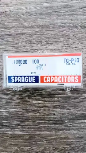 Tg-p10 Sprague Ceramic Disc .1 Uf 100v Capacitors. Nos. 5 Pack. Cat No