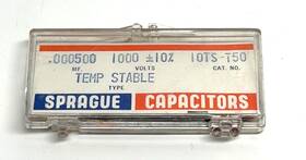 Sprague Tg-s10 Vtg Nos 10ts-t50 Temp-stable Ceramic Capacitor .0005uf 500pf 1000v 1kv