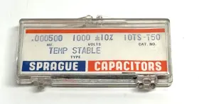 10ts-t50 Sprague Tg-s10 Vtg Nos Temp-stable Ceramic Capacitor .0005uf 500pf 1000v 1kv