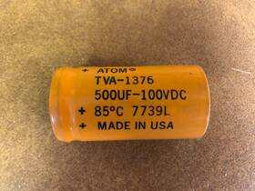 Sprague Tva1376 Atom Tva-1376 500uf - 100vdc Capacitor