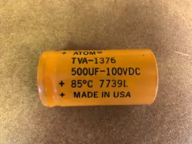 Tva-1376 Sprague Tva1376 Atom 500uf - 100vdc Capacitor