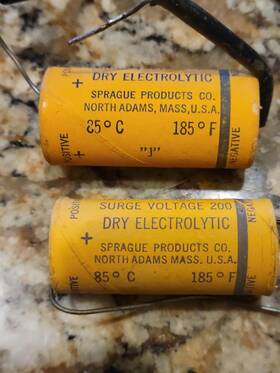 Sprague Tva1414 Inch Atoms Tva-1414 50 Mfd 150 Vdc Surge Voltage 200 Lot Of 2