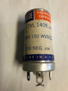Sprague Tvl-1405 Vintage Electrolytic Can Capacitor 20mf 150 Wvdc