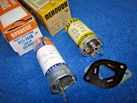 Sprague Tvl-1448 2pcs Single-section Can Capacitor 120uf/175v Pcl-1448 40uf/150v Aerovox