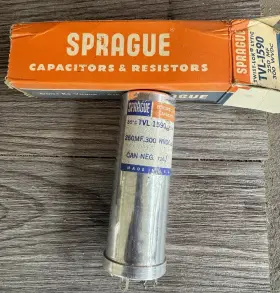 Tvl-1590 Sprague Vintage Twist-lok Can Capacitor 250mf 300 Wvdc In Box