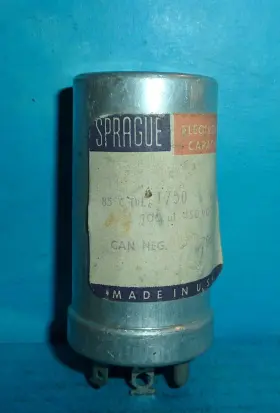 Tvl-1750 Sprague Electrolytic Can Capacitor 100uf 450vdc 100mfd 450v Nos