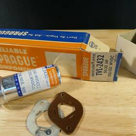 Sprague Tvl-2432 1960s 50-30 Mf 150-150 Wvdc Capacitor Nos