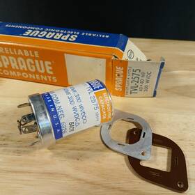 Sprague Tvl-2575 1960s 40 Mf 300 Wvdc Capacitor Nos