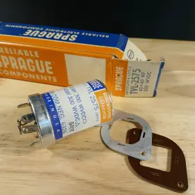 Tvl-2575 Sprague 1960s 40 Mf 300 Wvdc Capacitor Nos