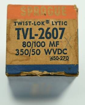 Sprague Tvl-2607 80-100uf 350-50wvdc Electrolytic Can Capacitor