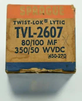 Tvl-2607 Sprague 80-100uf 350-50wvdc Electrolytic Can Capacitor