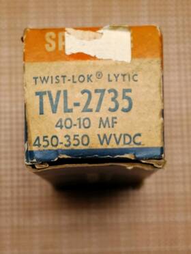 Sprague Tvl-2735 Twist-lok Lytic Nos Can Capcitor 40-10 Mf 450-350 Wvdc