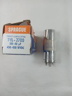 Sprague Tvl-2780 Can Electrolytic Capacitor 100uf 450vdc Twist Lok Lytic Nib