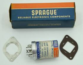 Sprague Tvl-3415.2 60-60-175mf 150-150-20wvdc Electrolytic Can Capacitor