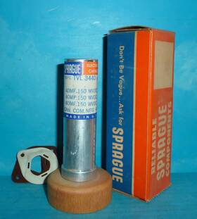 Sprague Tvl-3440 Electrolytic Can Capacitor 40/40/40uf 150v 40/40/40mfd Nos