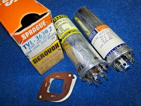 Sprague Tvl-3639.2 2x Nos Vintage Can Capacitor 100-60uf 350v 20 250v Tvl3639.2 Aerovox Afh3118