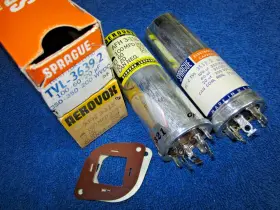 Tvl-3639.2 Sprague 2x Nos Vintage Can Capacitor 100-60uf 350v 20 250v Tvl3639.2 Aerovox Afh3118