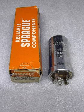 Sprague Tvl-3719.10 Nos Twist-lok Electrolytic Component In Box