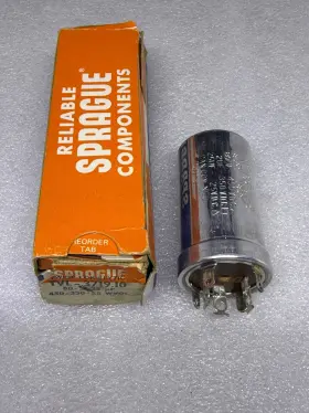 Tvl-3719.10 Sprague Nos Twist-lok Electrolytic Component In Box