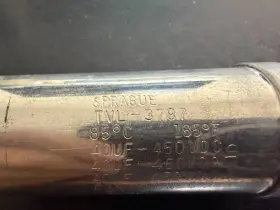 Tvl-3787 Sprague 3 Section Metal Electrolytic Capacitor 40-40-40 Uf 450 Vdc