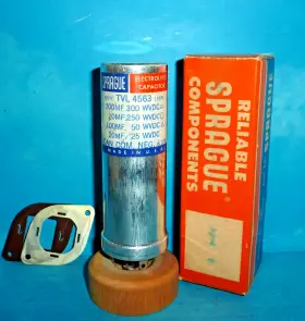 Tvl-4563 Sprague Electrolytic Can Capacitor 200/20/100/20uf 300/250/50/25v Nos