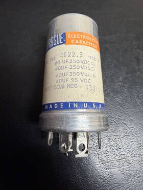 Sprague Tvl-4622.3 Electrolytic Capacitor 40-40-40-40 Uf 350-350-350-25 Vdc
