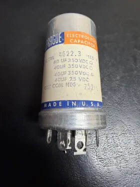 350-350-350-25 Sprague Tvl-4622.3 Electrolytic Capacitor 40-40-40-40 Uf Vdc