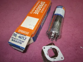 Tvl-4671.2 Sprague Nos Vintage Can Capacitor 80-40-10 400v And 100uf 200v