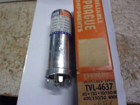 Sprague Tvl4637 Nos Aluminum Twist Loc Electrolytic Capacitor Tvl-4637