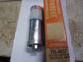 Tvl-4637 Sprague Tvl4637 Nos Aluminum Twist Loc Electrolytic Capacitor
