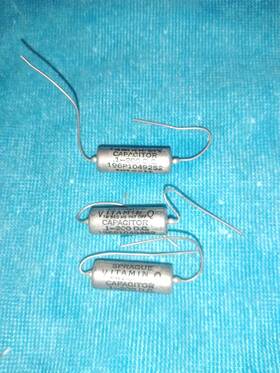 Sprague Vitamin Q 196p10492s2 3 Nos .1 Mfd 200 Volt Pio Guitar Tone Capacitors - Tested